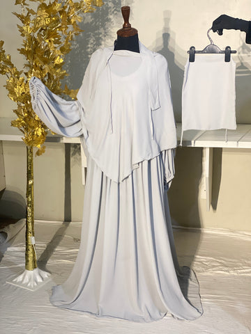 Balloon Sleeves Abaya (Abaya + Niqab + Khimar)