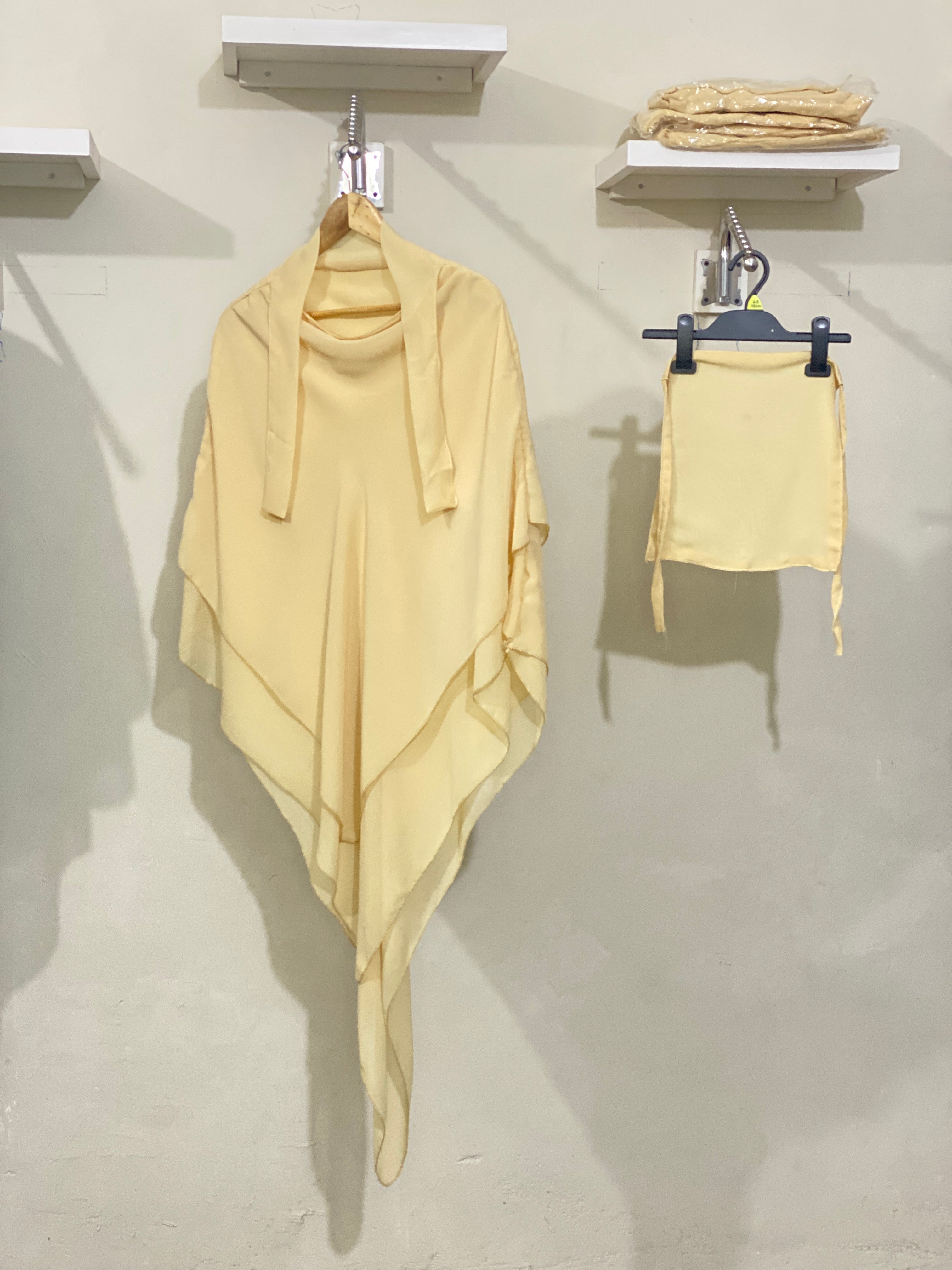 Three-Layered Khimar - Baby Yellow