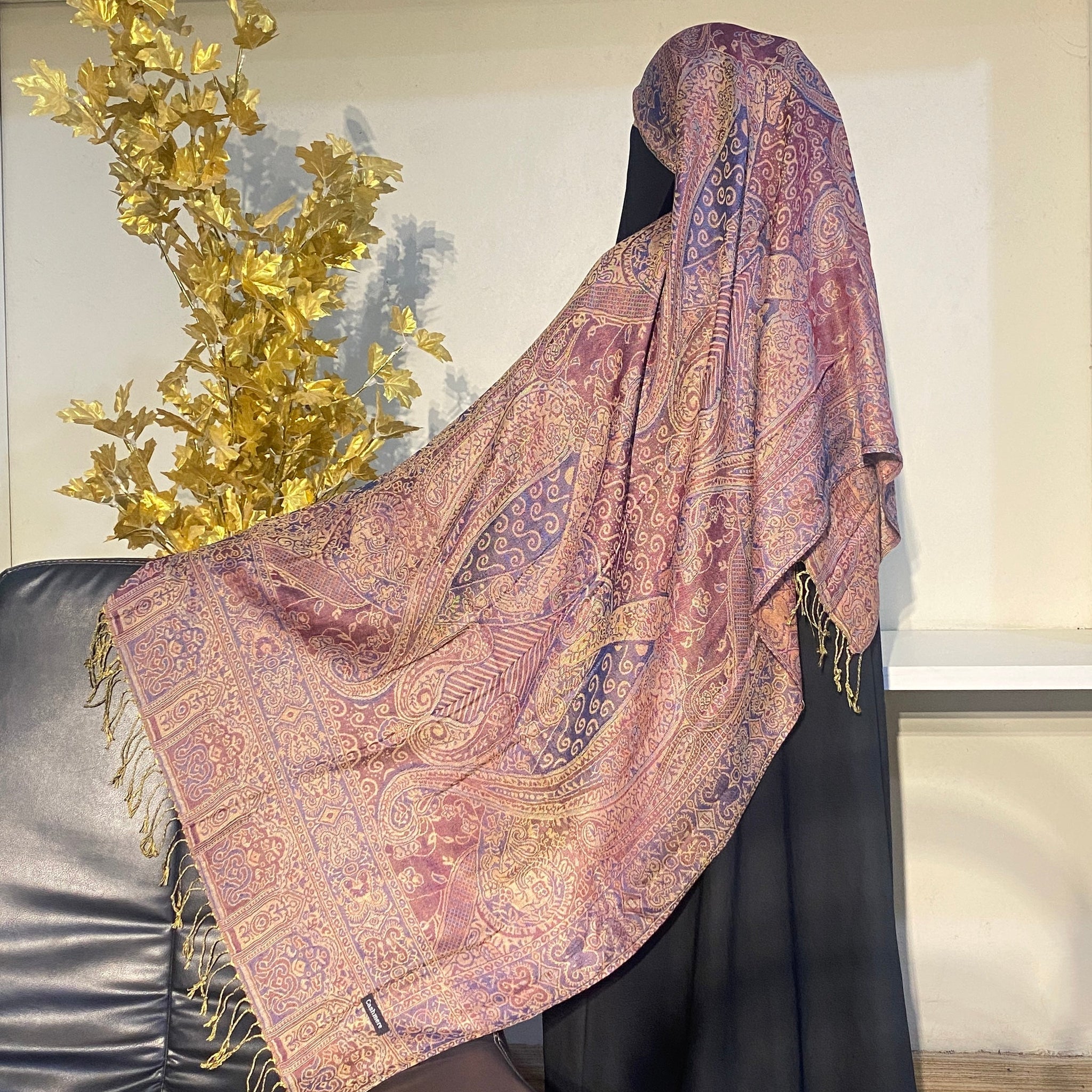 Multi-Tone Pashmina - Burgundy Purple