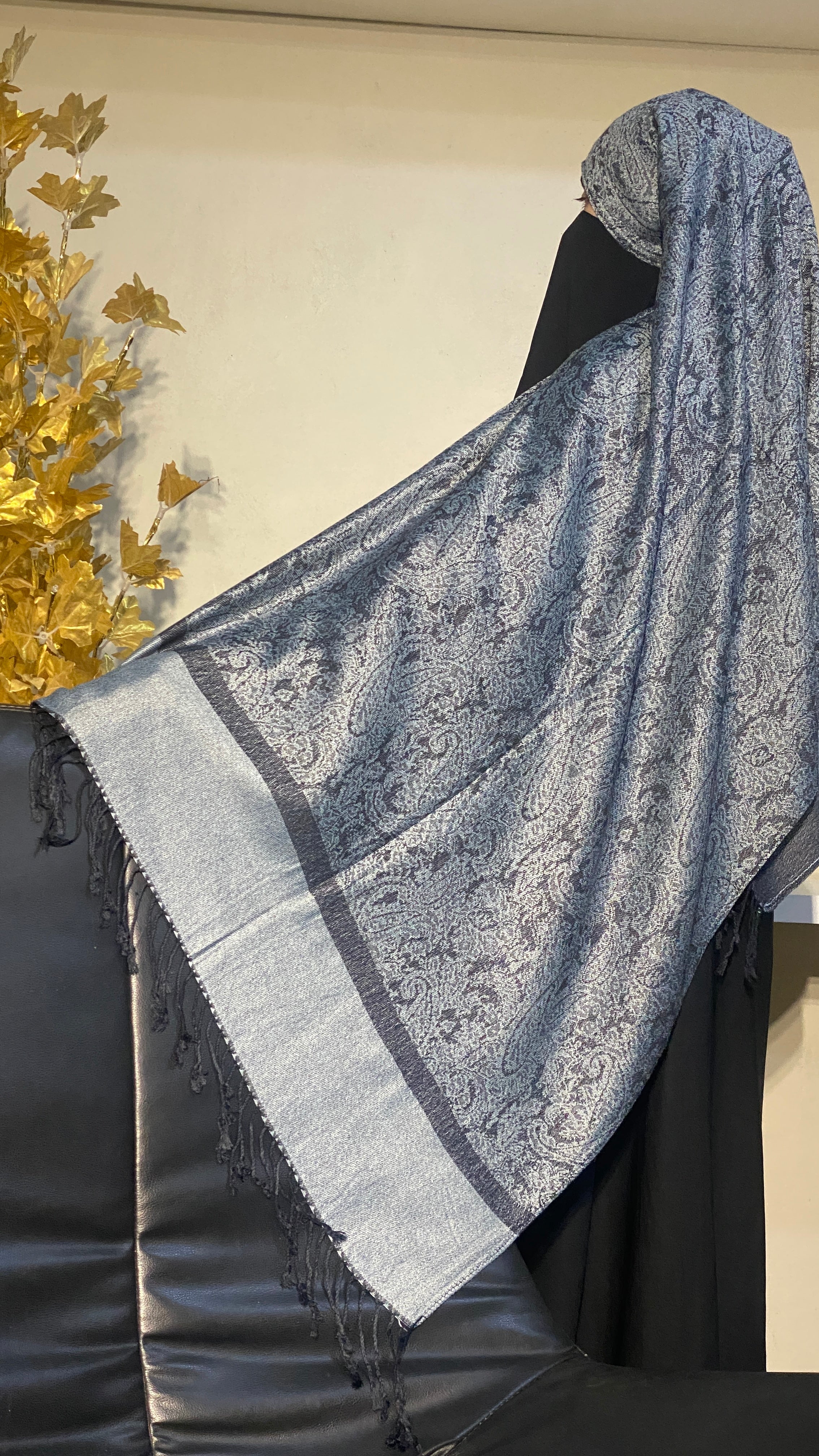 Two-Tone Pashmina - Grey