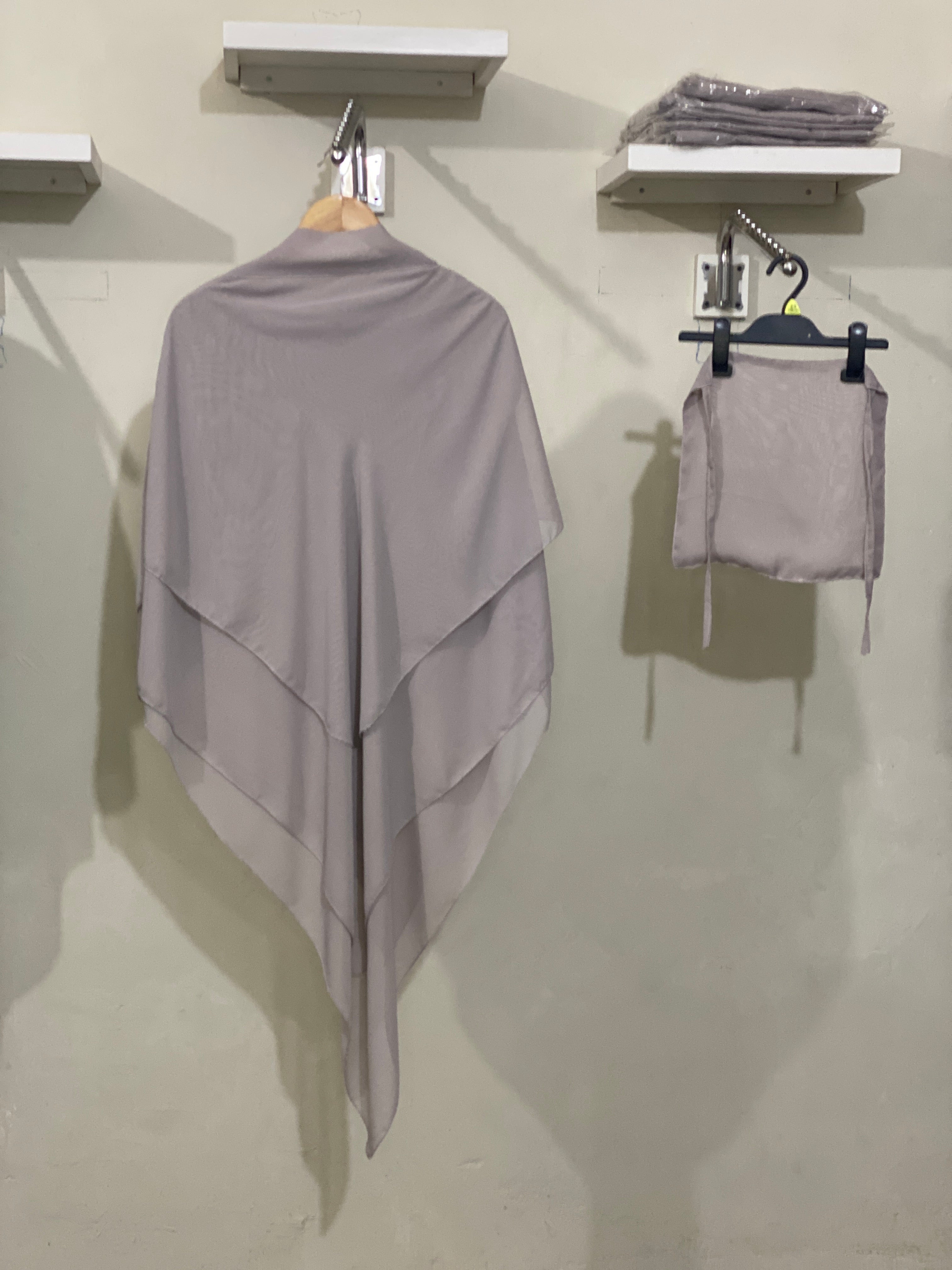 Three-Layered Khimar - Grey