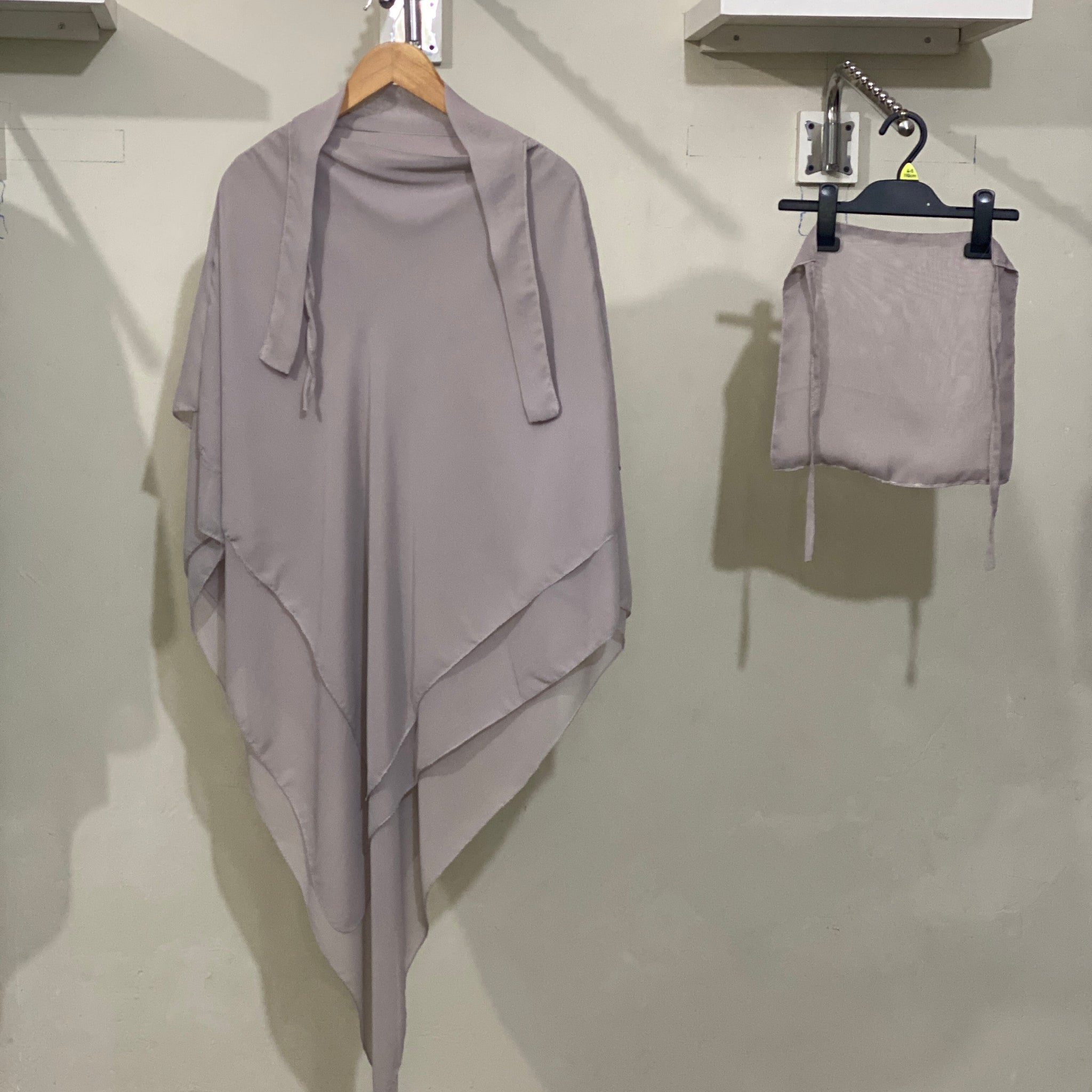 Three-Layered Khimar - Grey