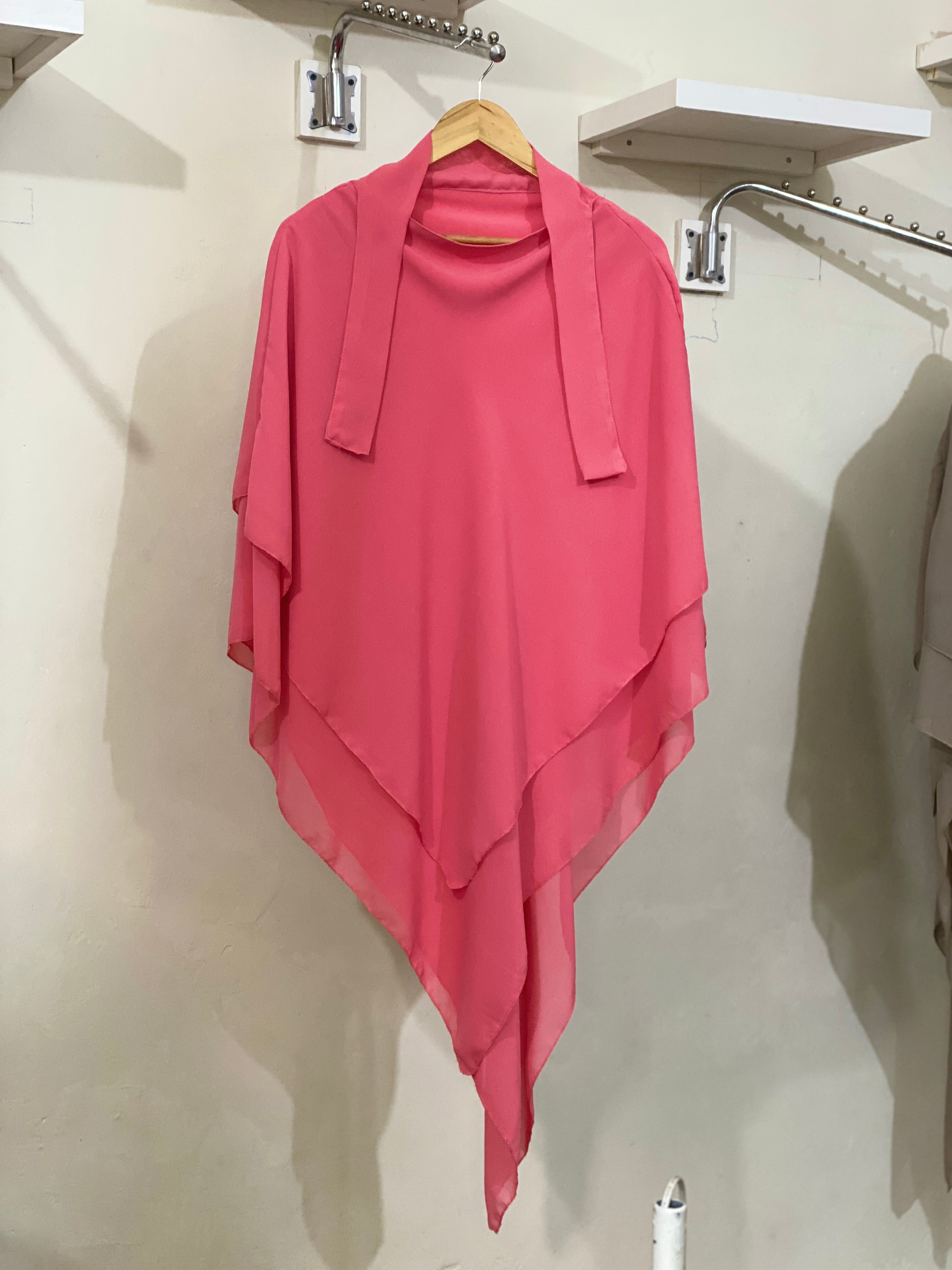 Three-Layered Khimar - Highlight Pink