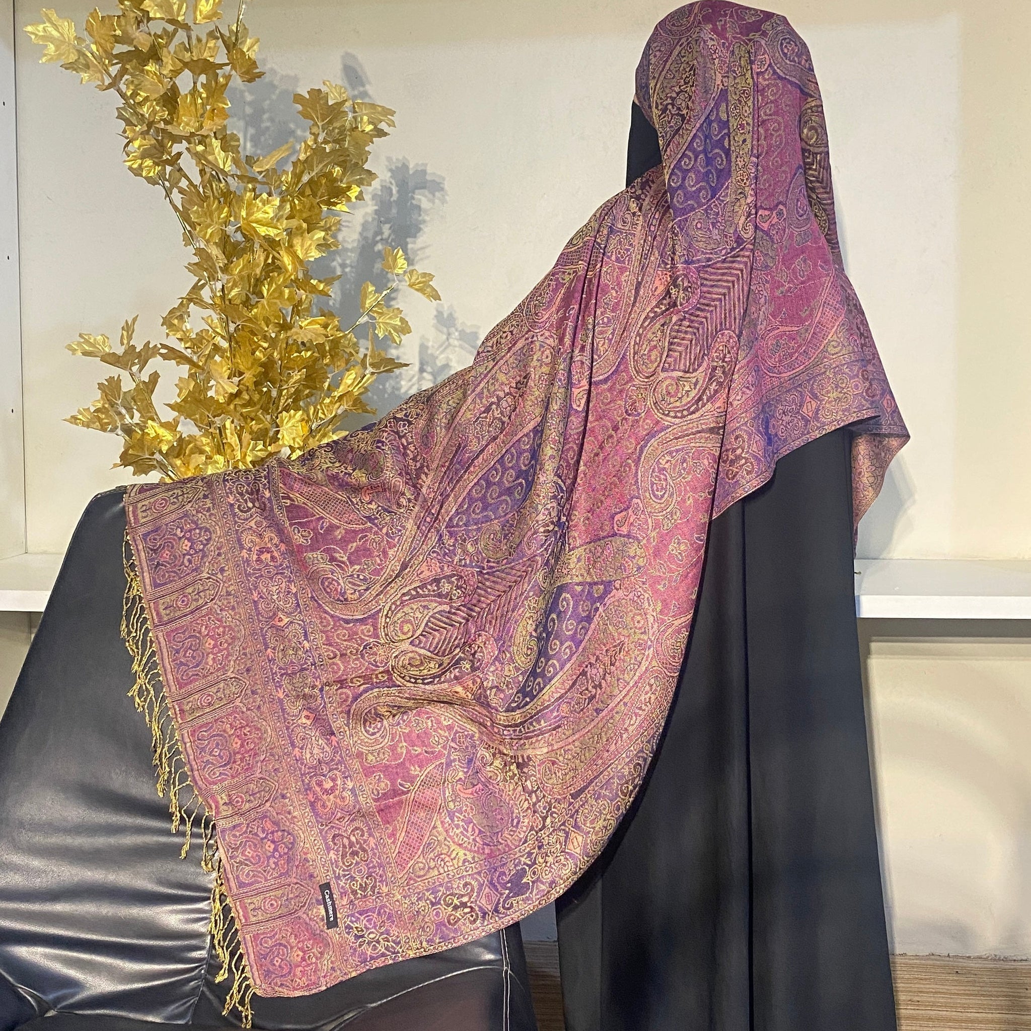 Multi-Tone Pashmina - Burgundy Pink