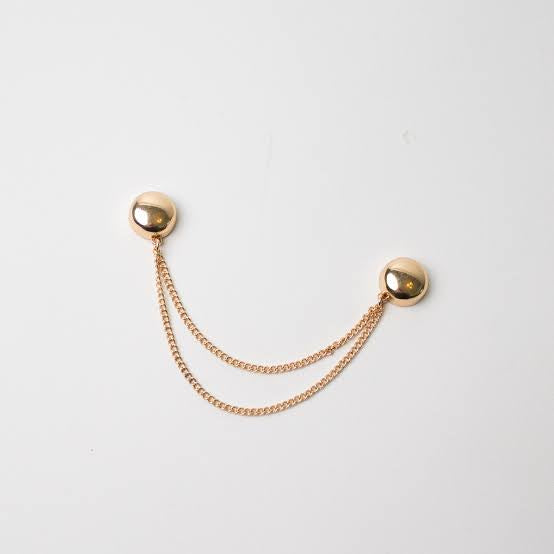 Magnetic Pin With Chain - Golden