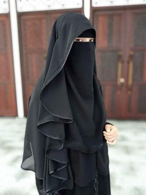 Butterfly Niqab - Black