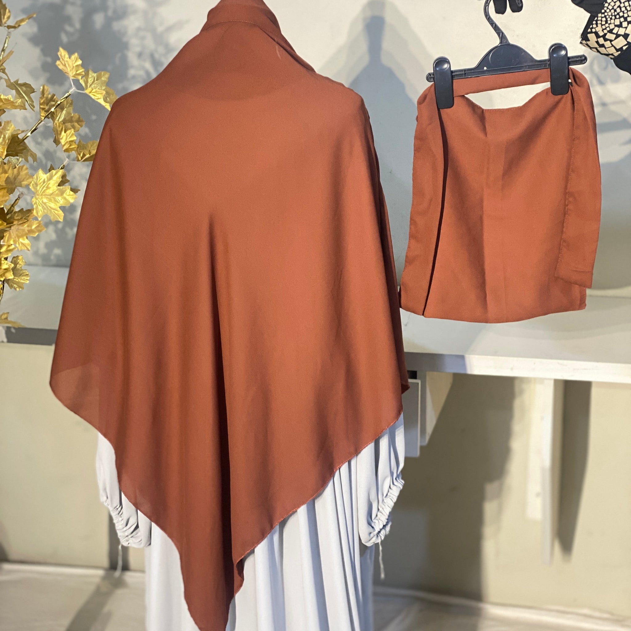 Single Layered Khimar - Rust