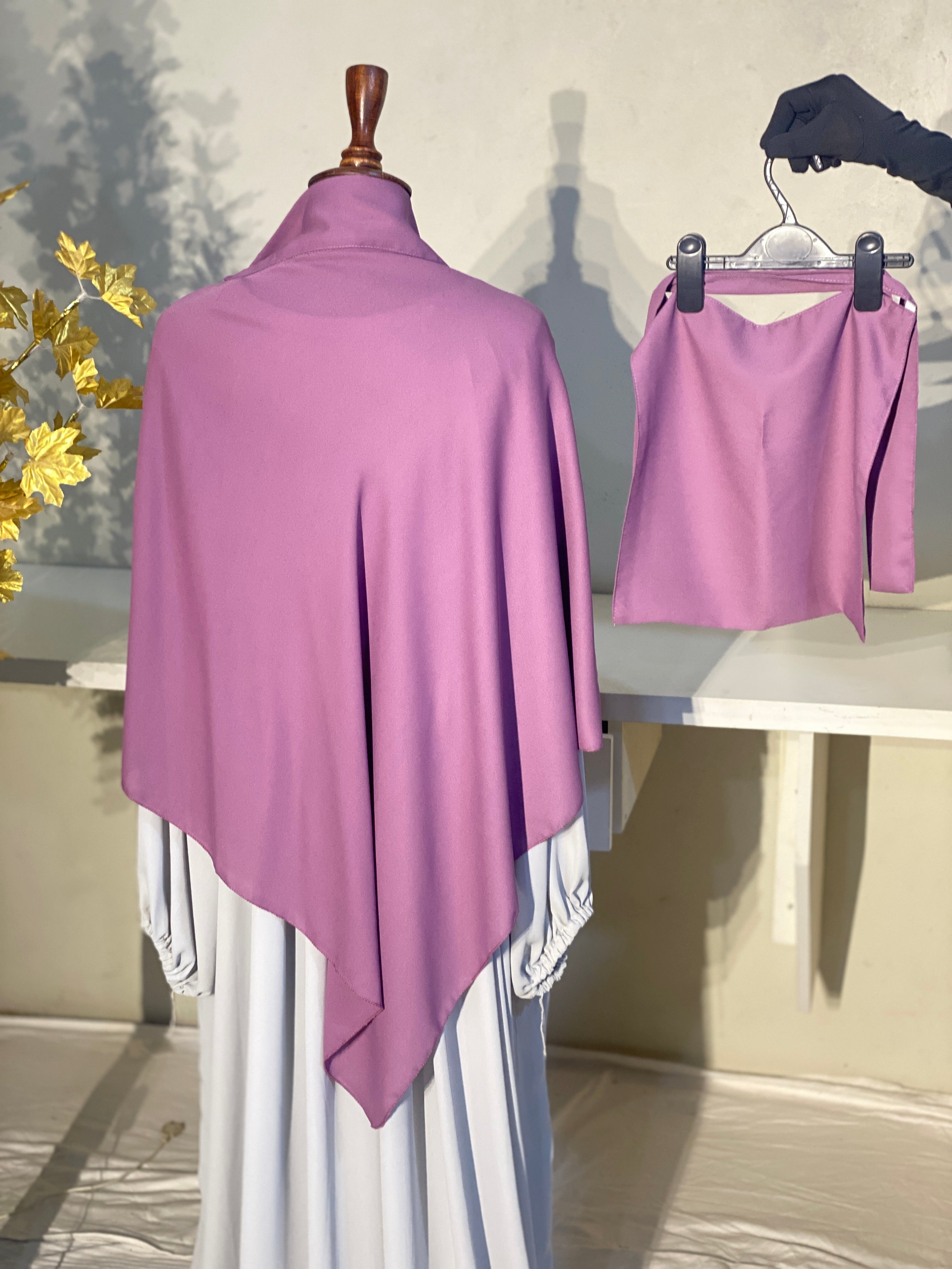 Single Layered Khimar - Lilac