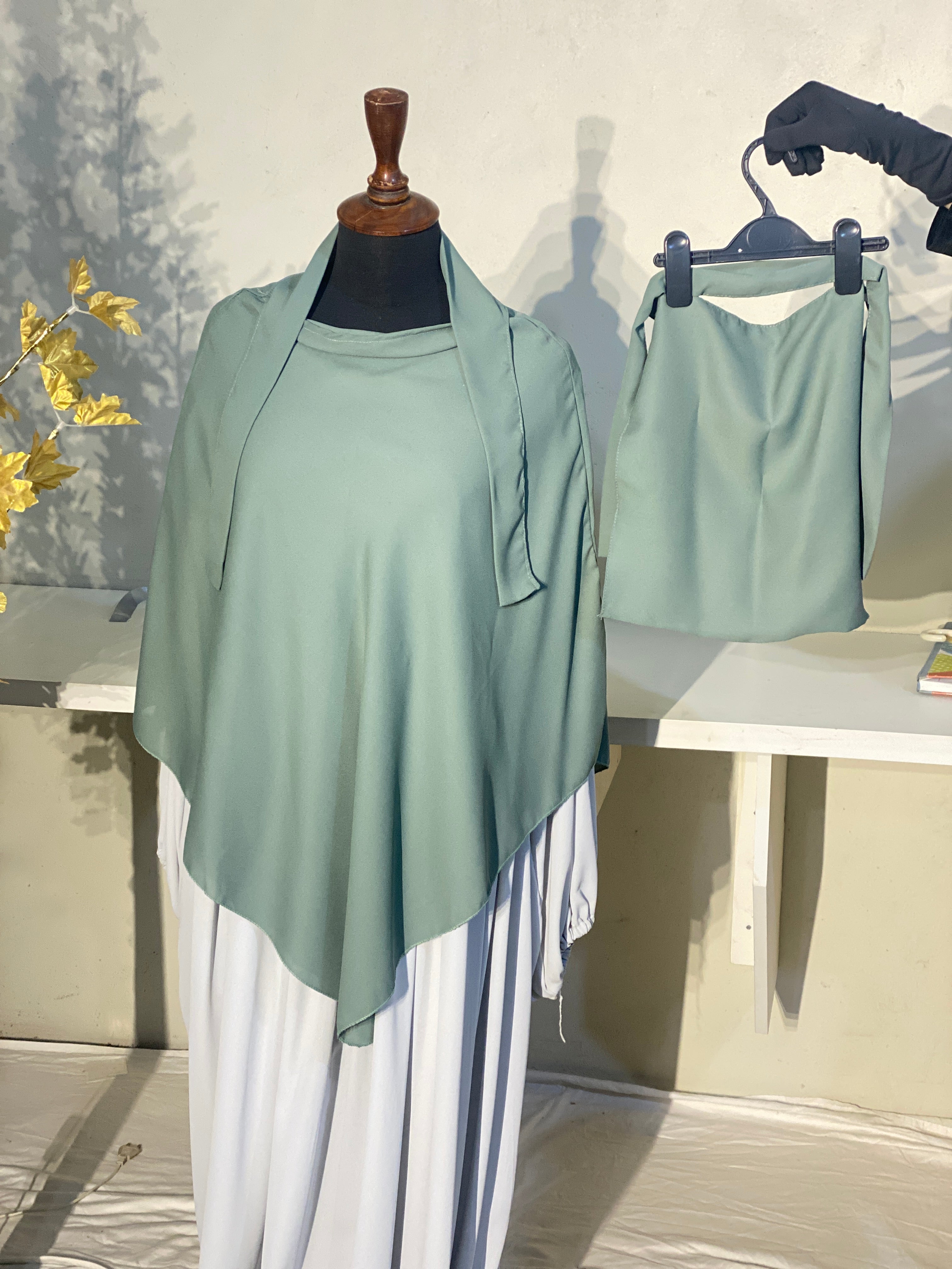 Single Layered Khimar - Sage Green