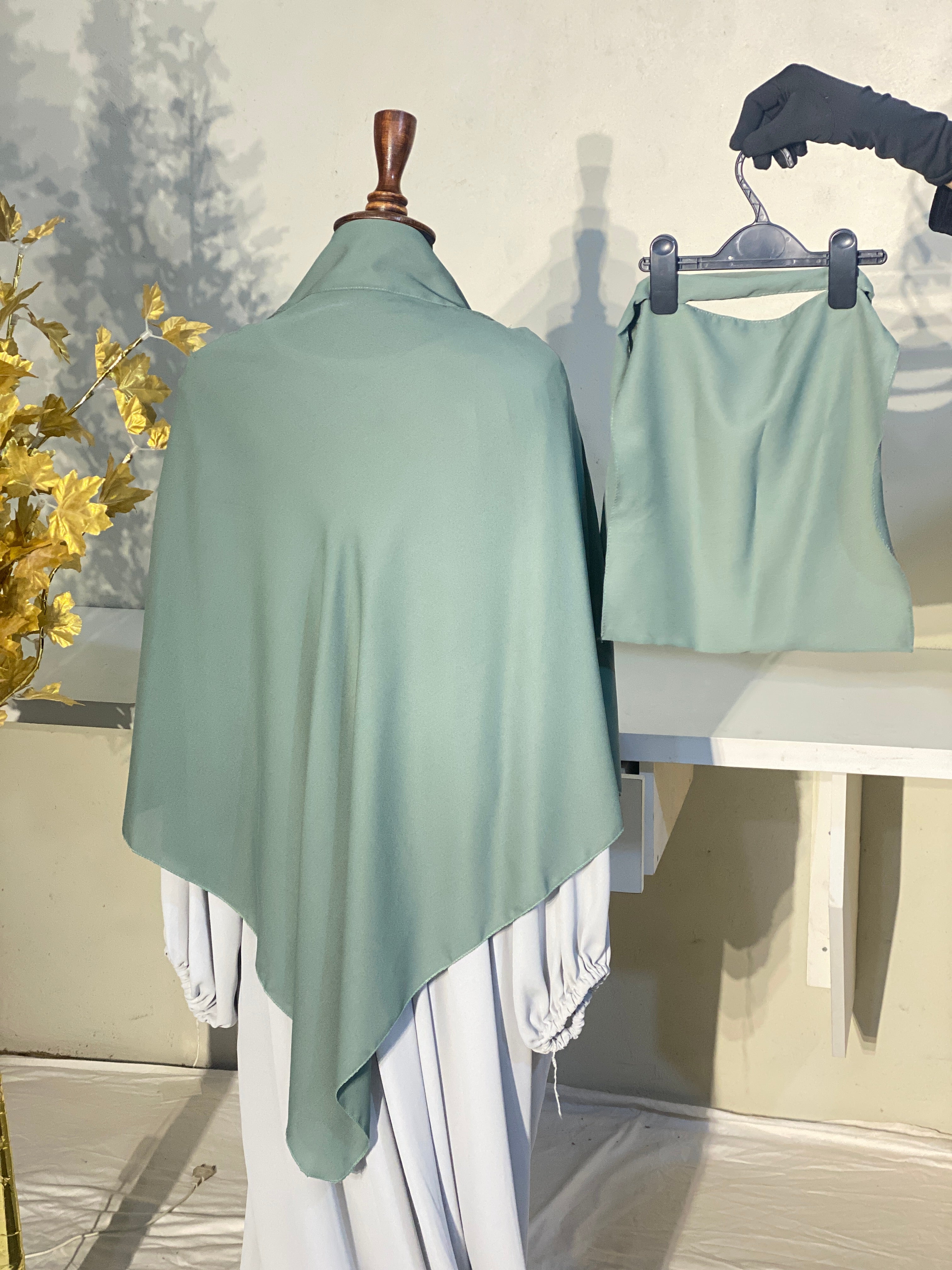 Single Layered Khimar - Sage Green