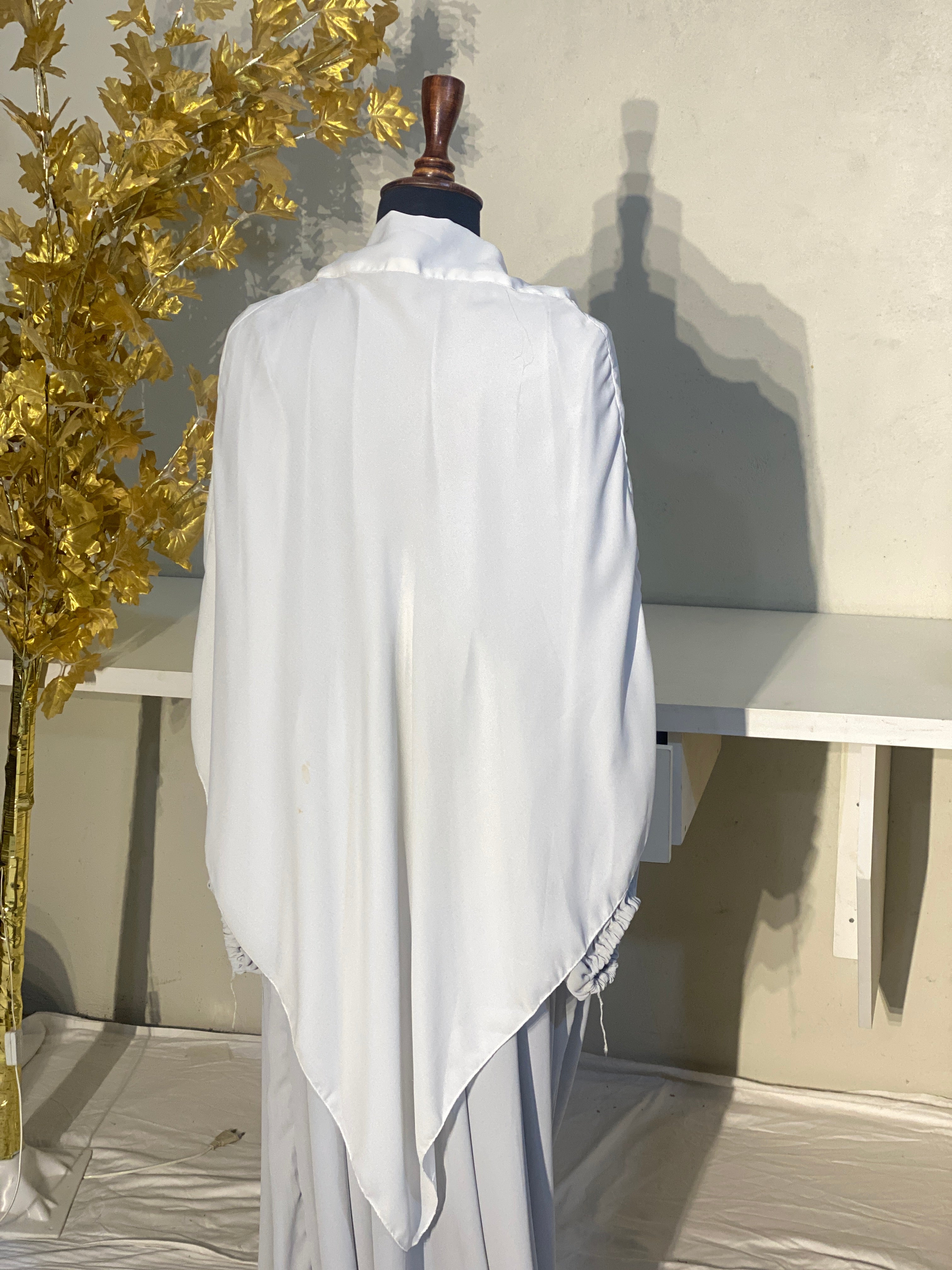 Single Layered Khimar - White