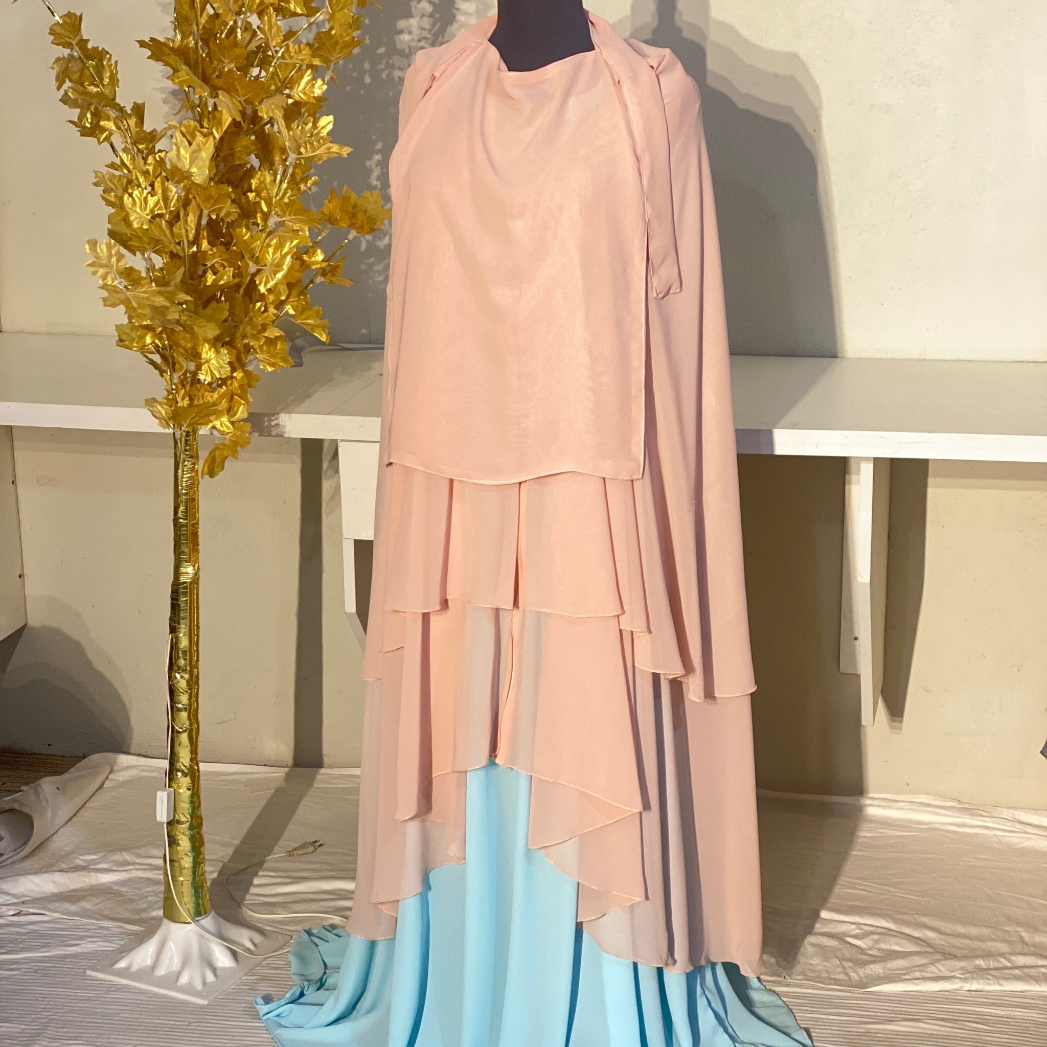 Full Coverage Zipper - Peach