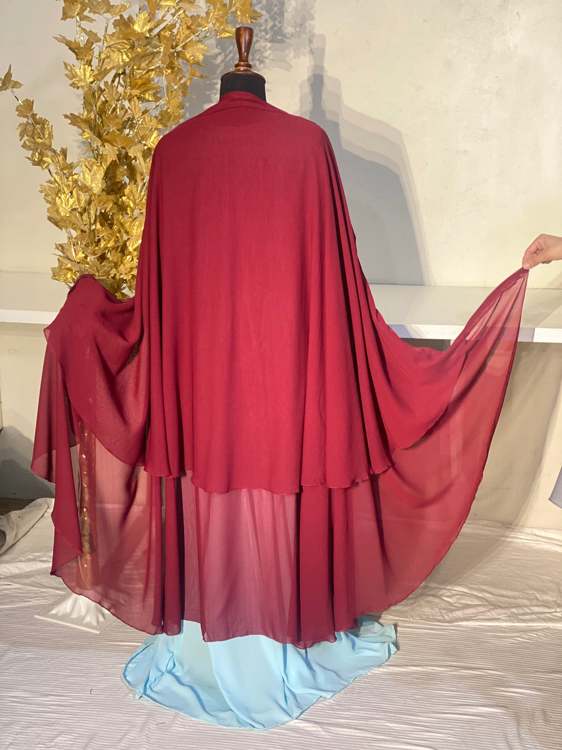Full Coverage Zipper - Maroon