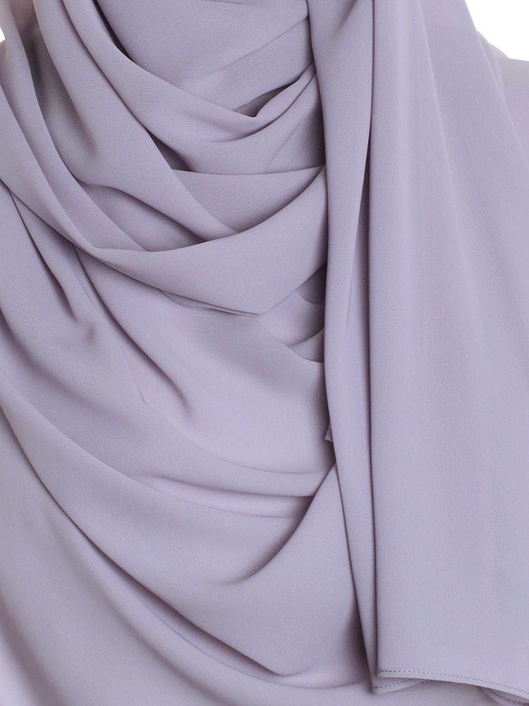 Premium Georgette Hijab - Light Gray