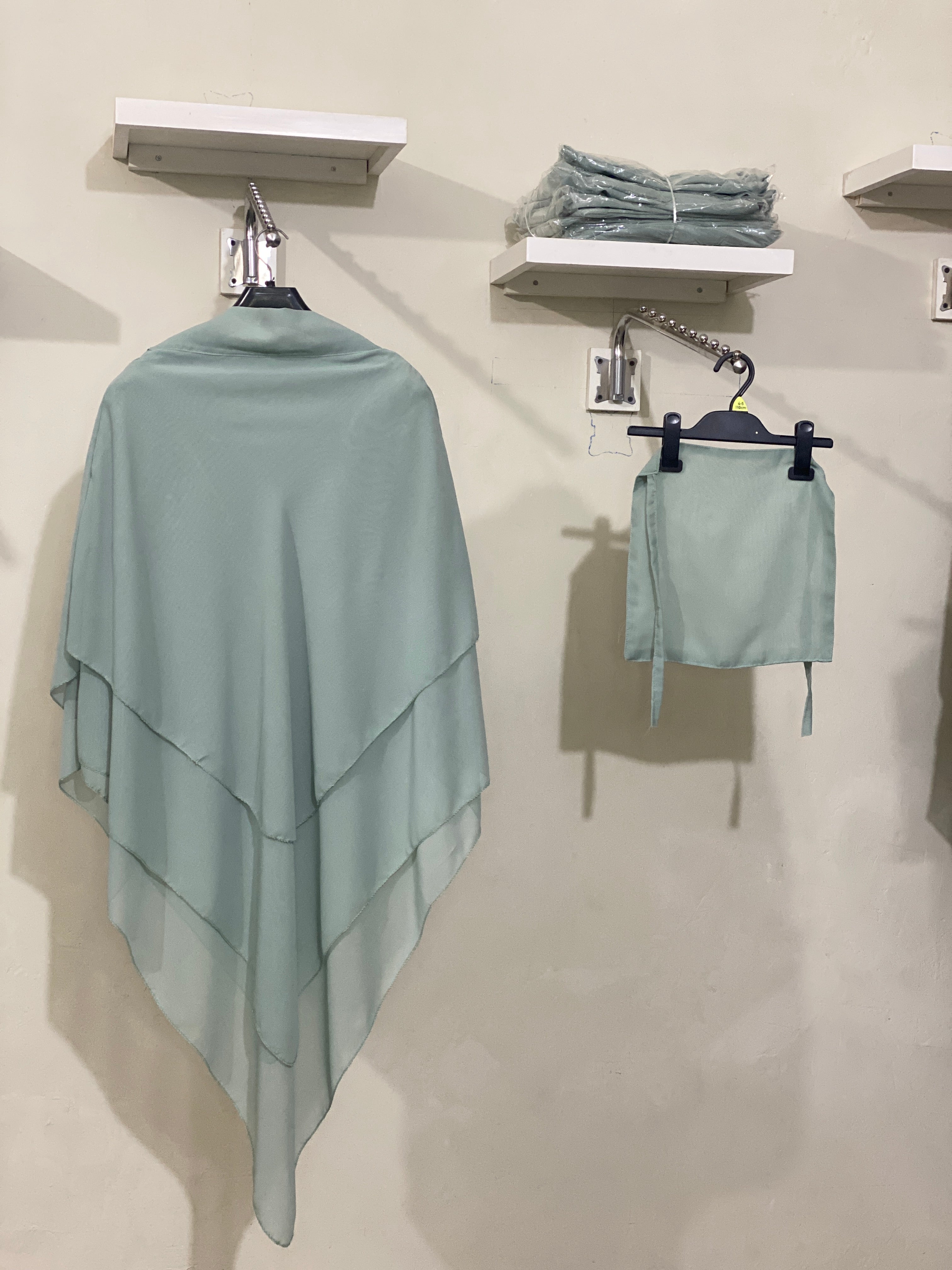 Three-Layered Khimar - Mint Green