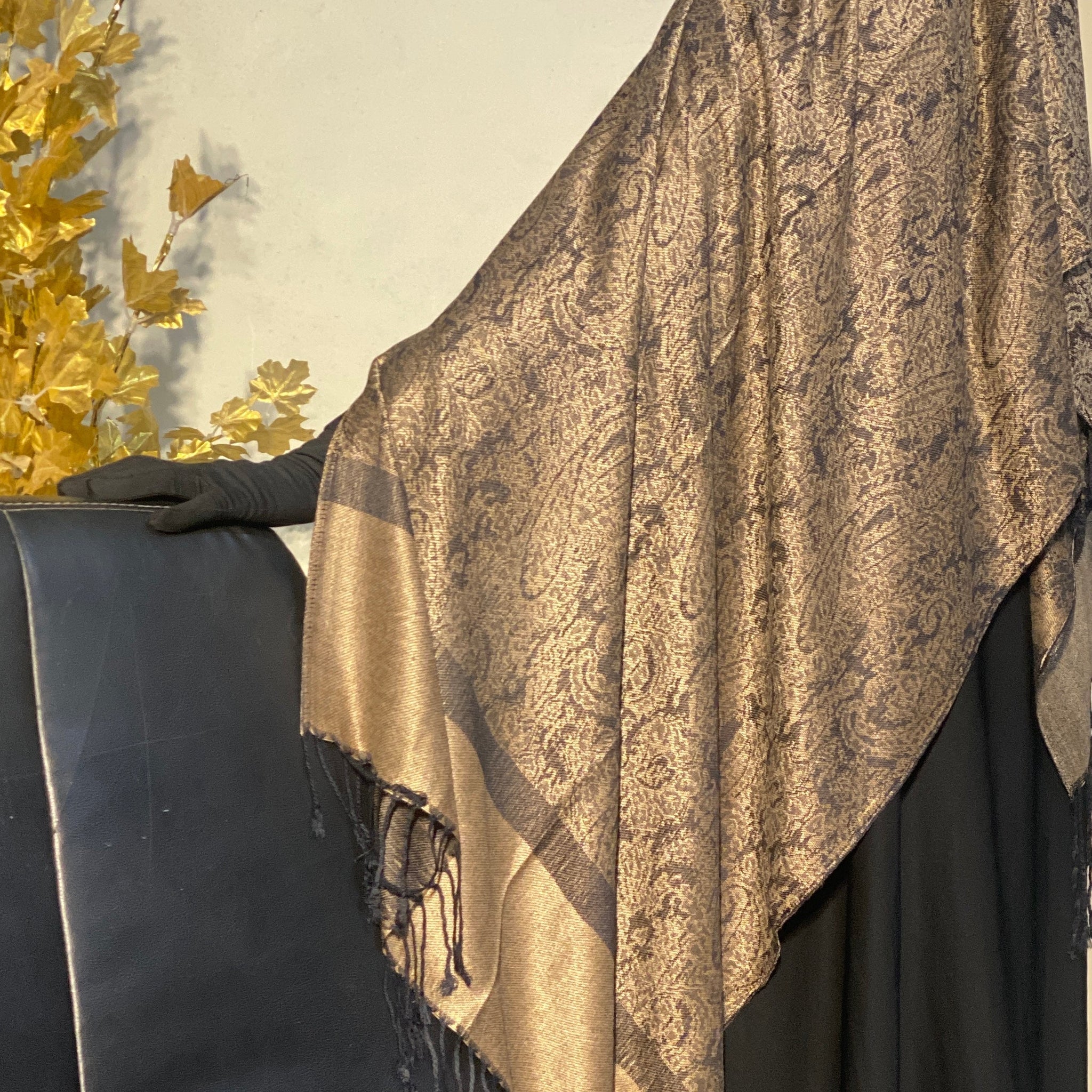 Two-Tone Pashmina - Nude Brown
