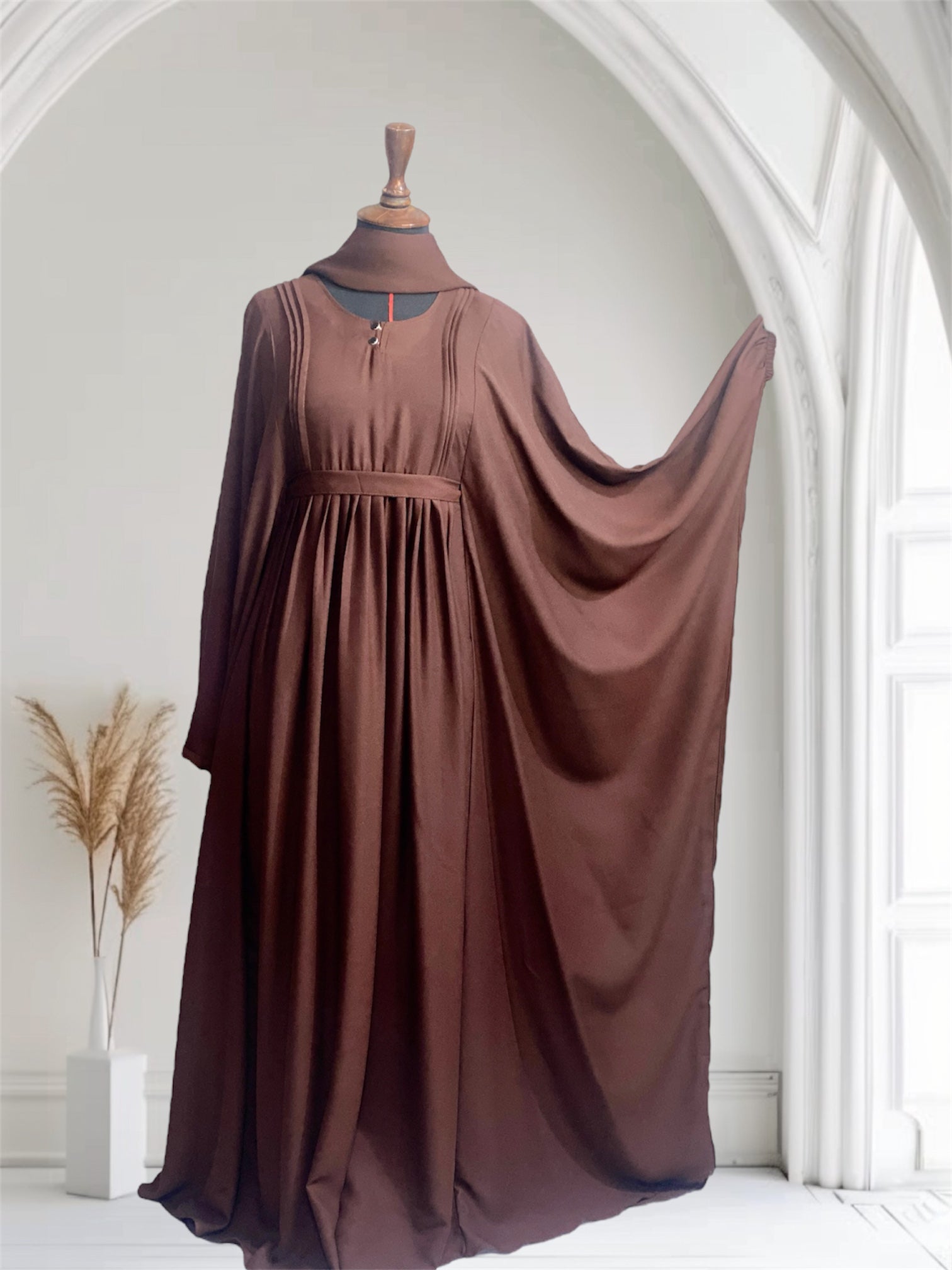 Royal Majestic Abaya (Abaya + Niqab+  Hijab + Hidden Belt)