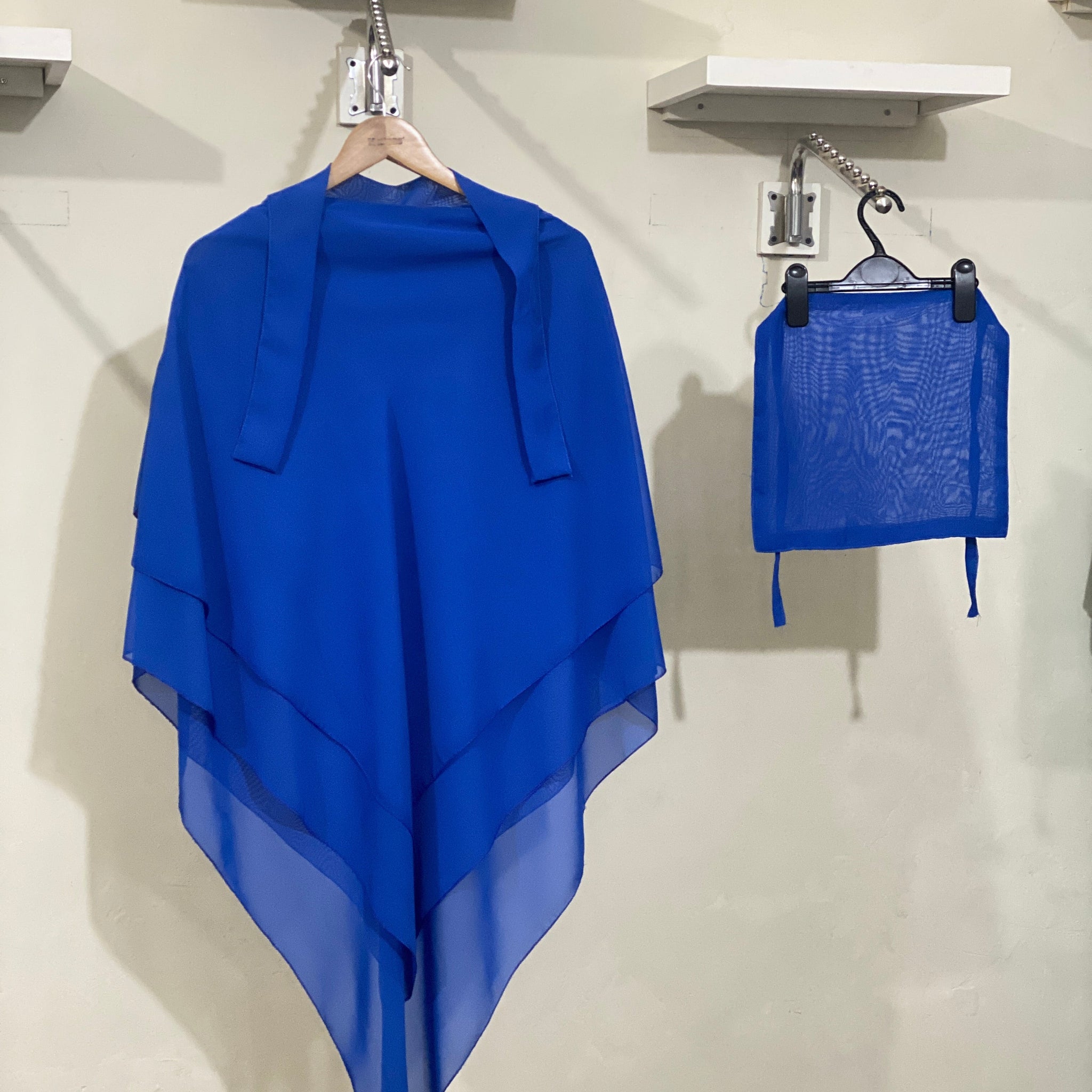 Three-Layered Khimar - Royal Blue