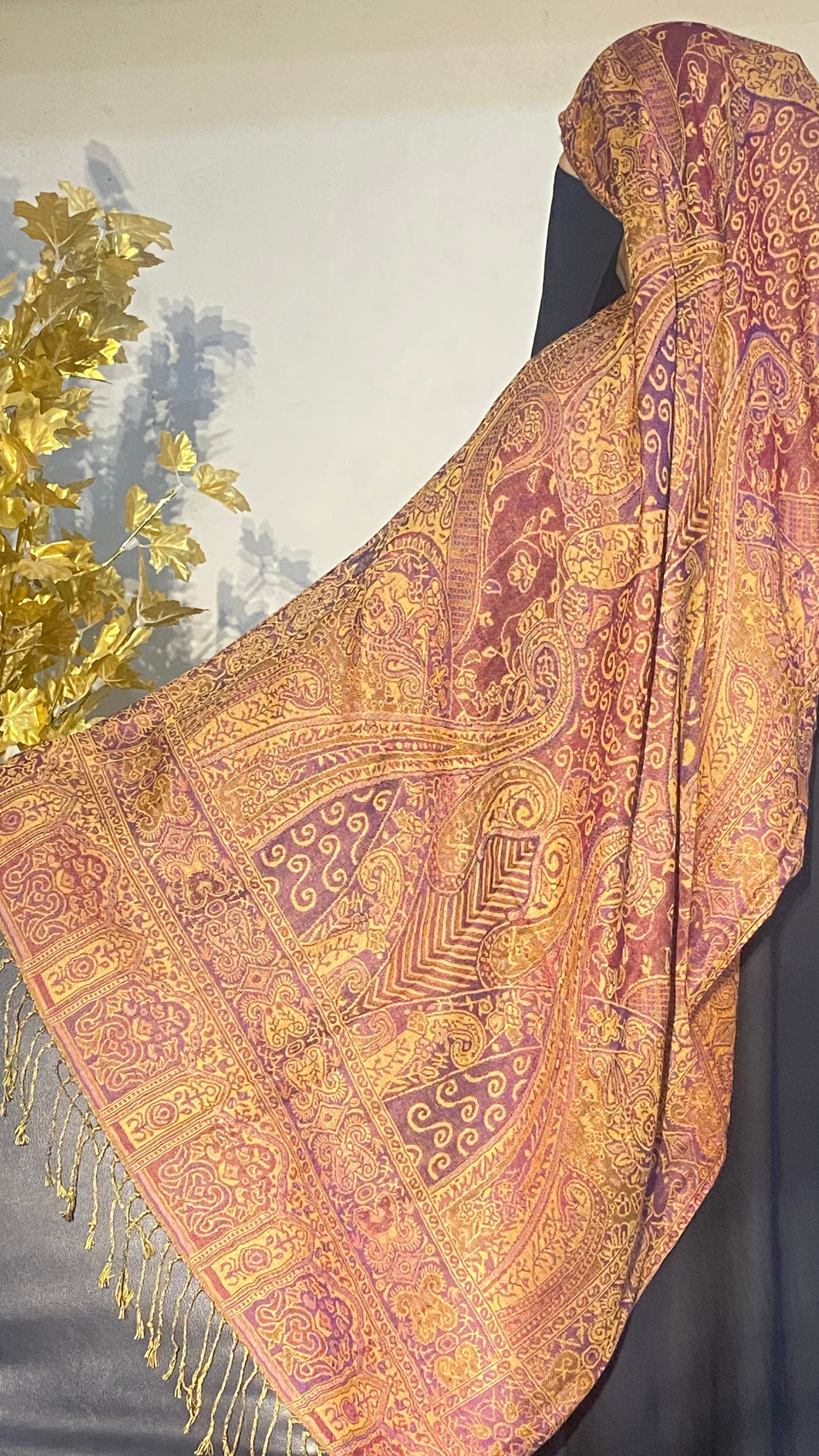 Multi-Tone Pashmina - Rust Vintage