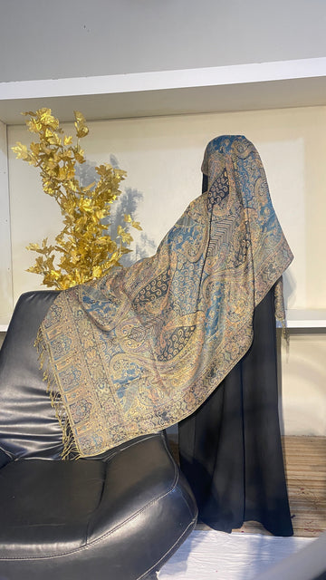 Multi-Tone Pashmina - Teal Vintage
