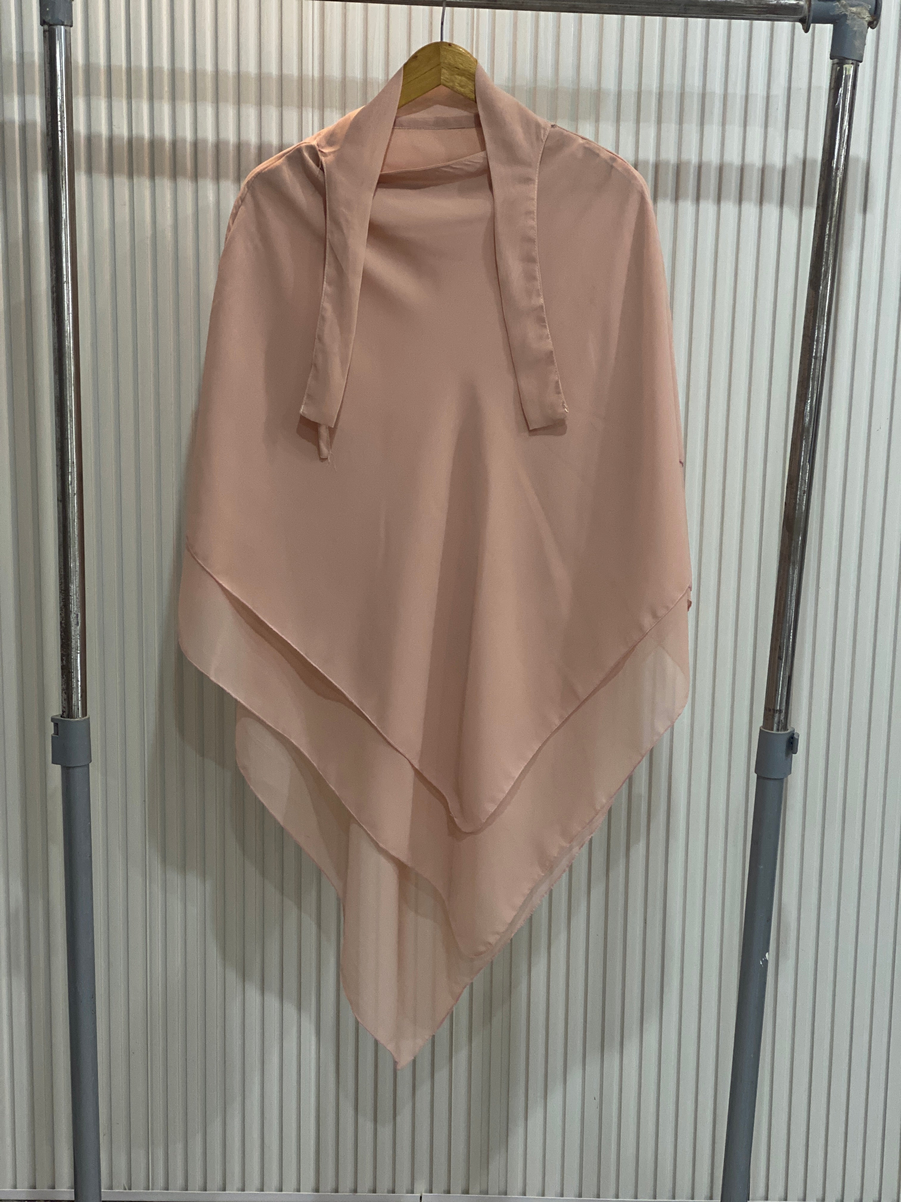 Three-Layered Khimar - Tea Pink