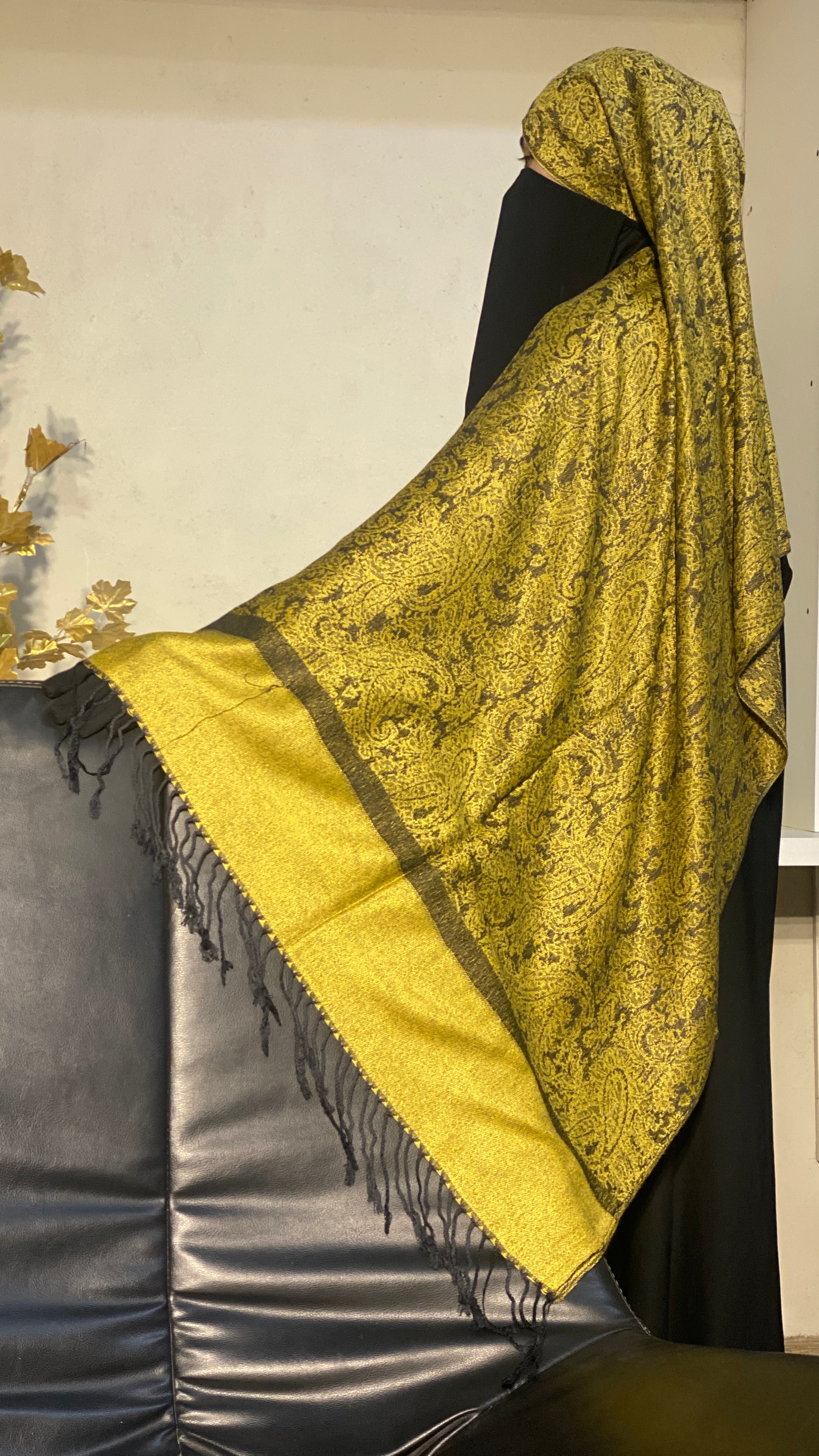 Two-Tone Pashmina - Yellow